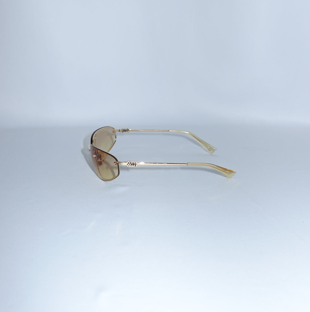 Miu Miu MU Gold Metal Frame Sunglasses