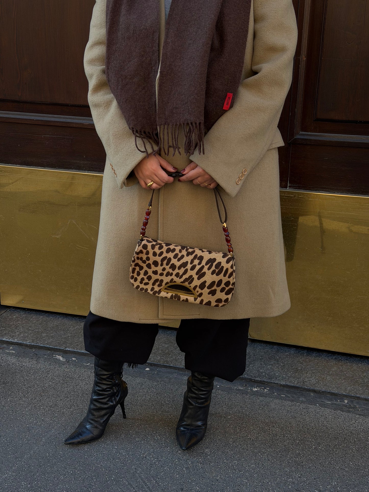 christian dior malice cheetah ponyhair shoulder bag