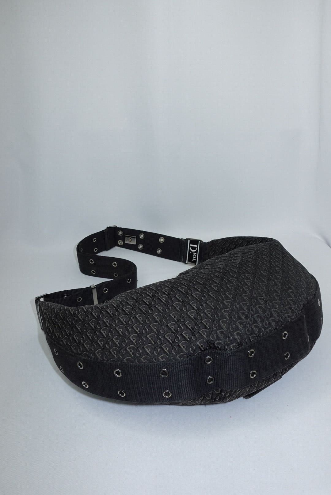 Christian Dior Vintage Hobo Monogram Black Bag