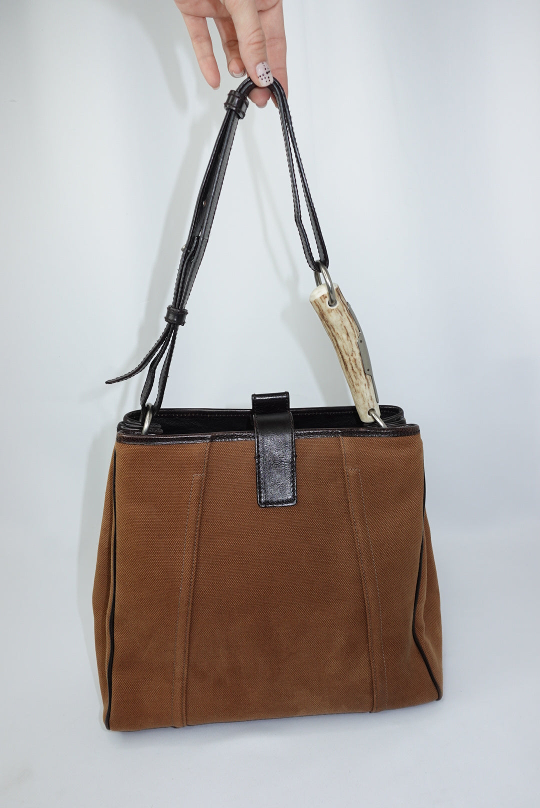 Yves Saint Laurent Mombasa Vintage Caramel Brown Tote Bag