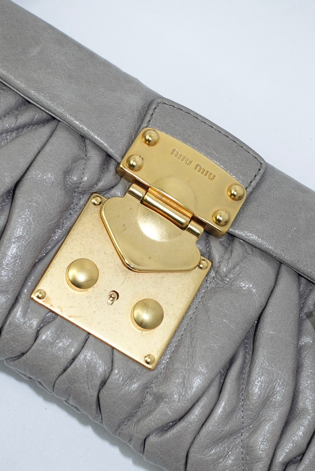 Miu Miu Vintage Grey Coffer Pochette