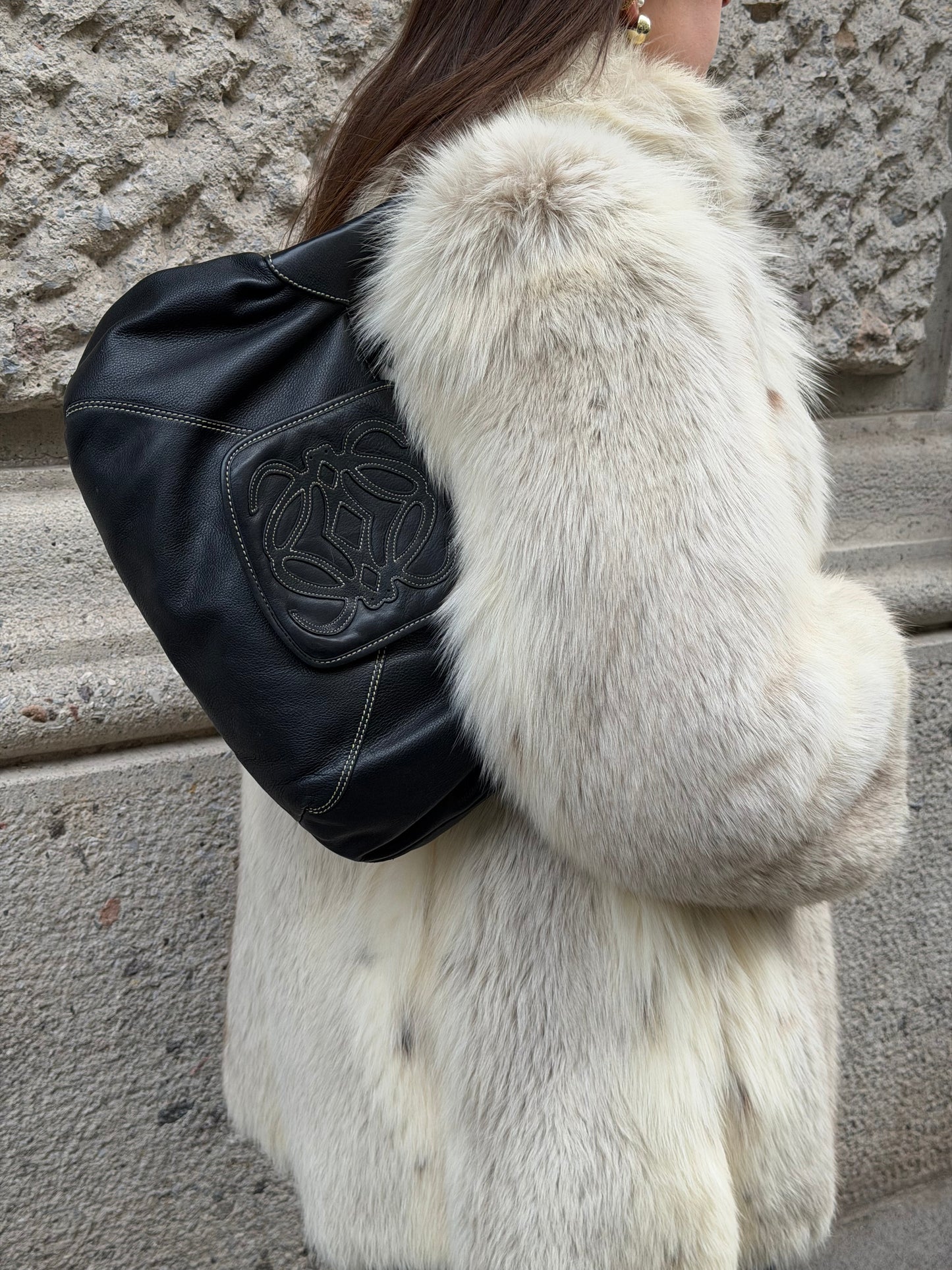 Loewe Vintage Shoulder Bag Black