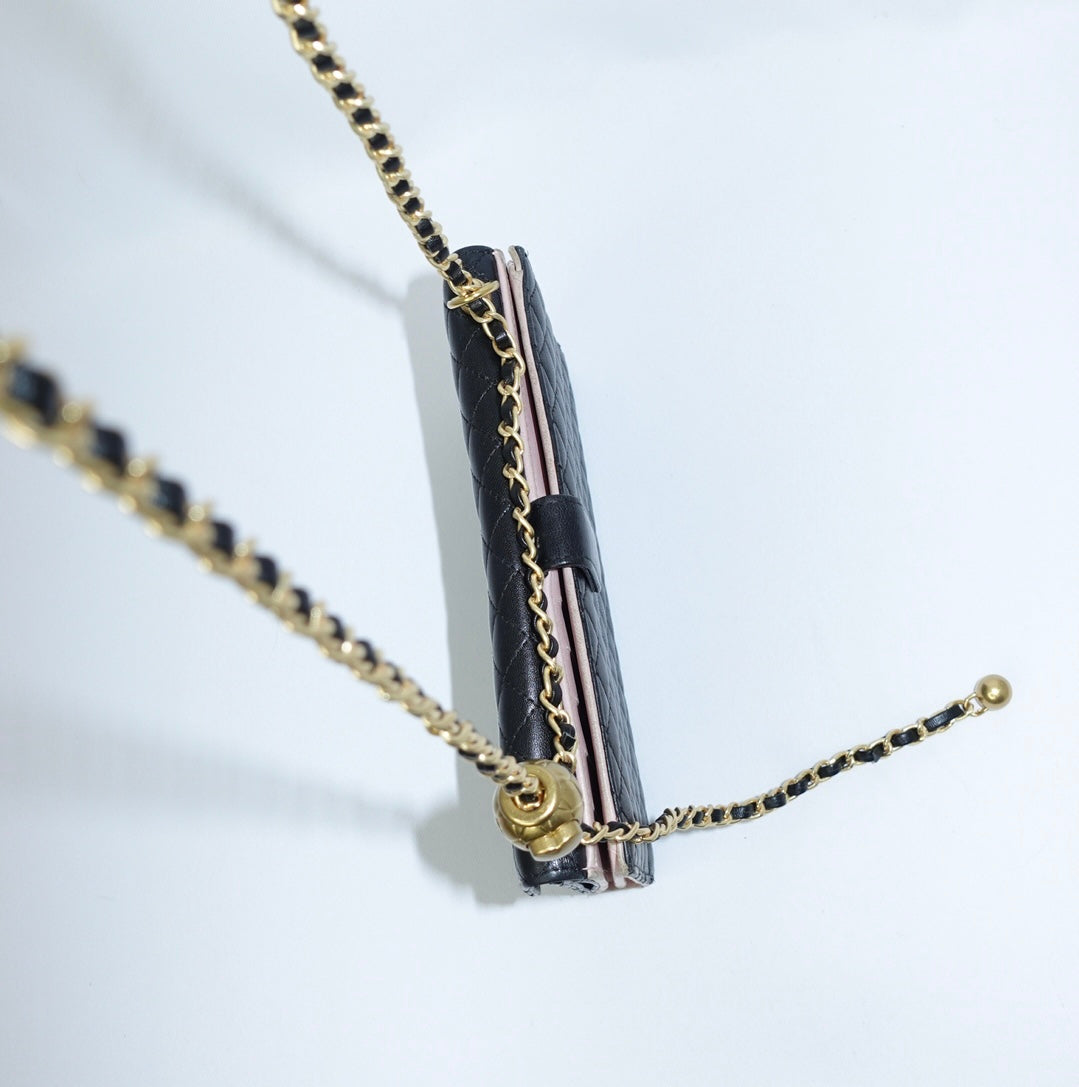 Chanel Black Wallet w/Chain