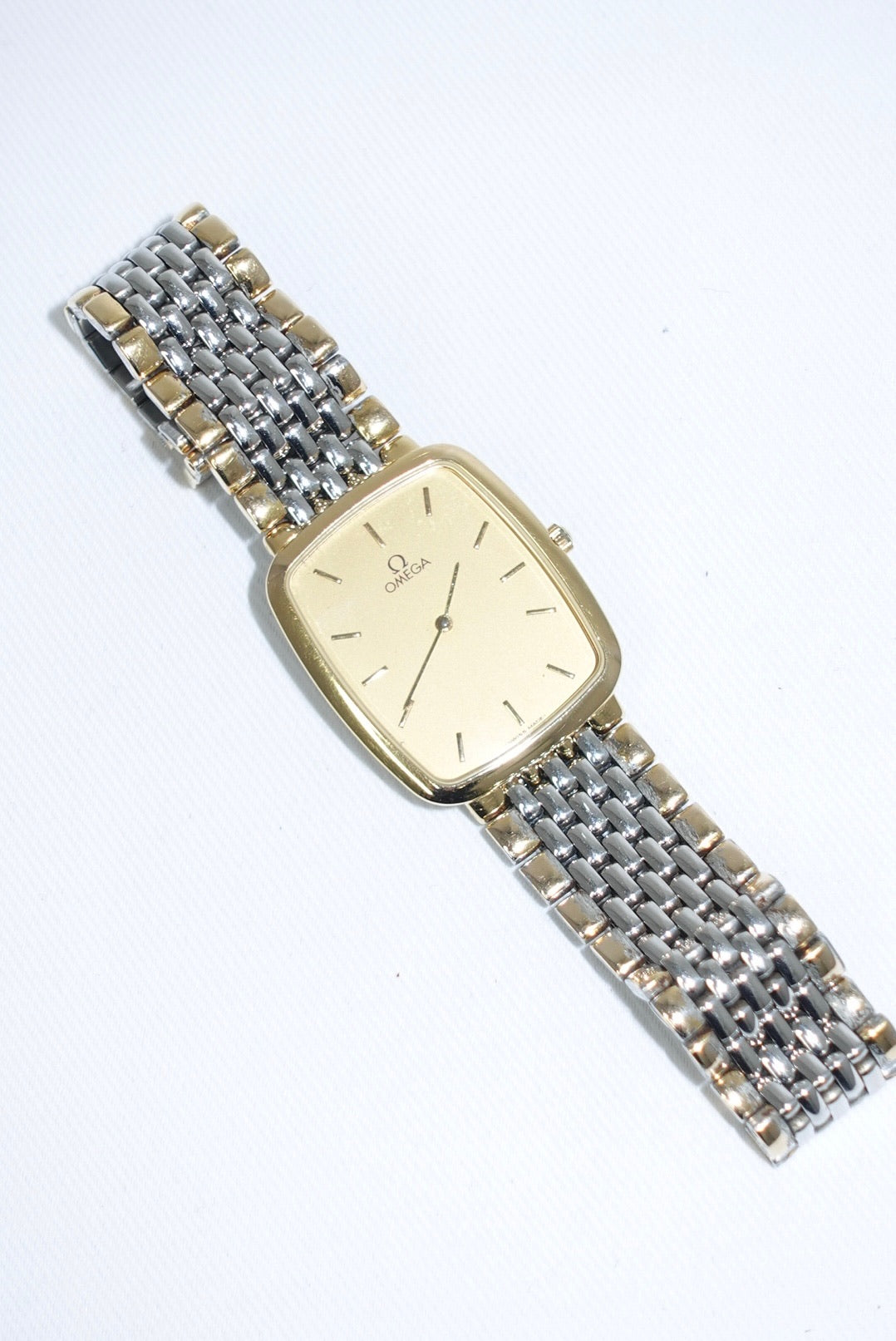 Omega Rectangular Large De Ville Gold Watch