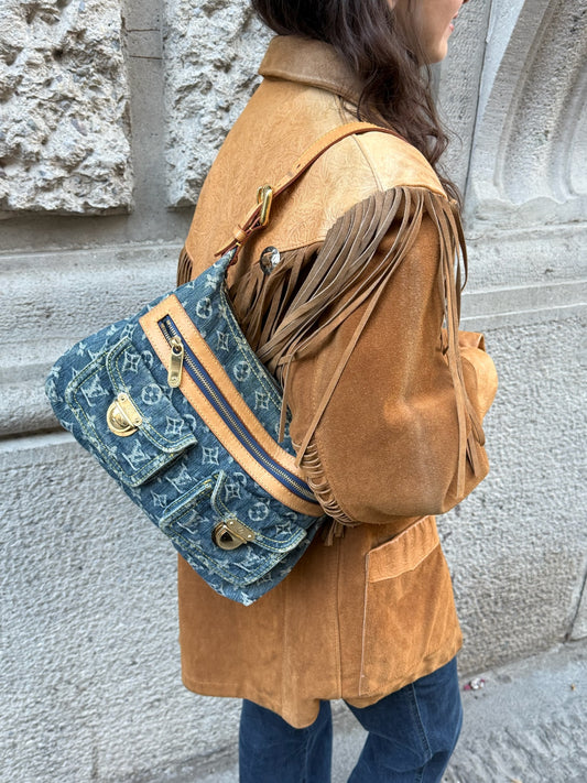 Louis Vuitton Monogram Denim Baggy PM Shoulder Bag