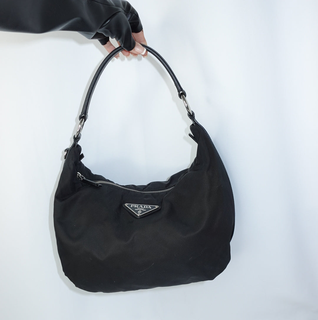 Prada Nylon Half Moon Bag
