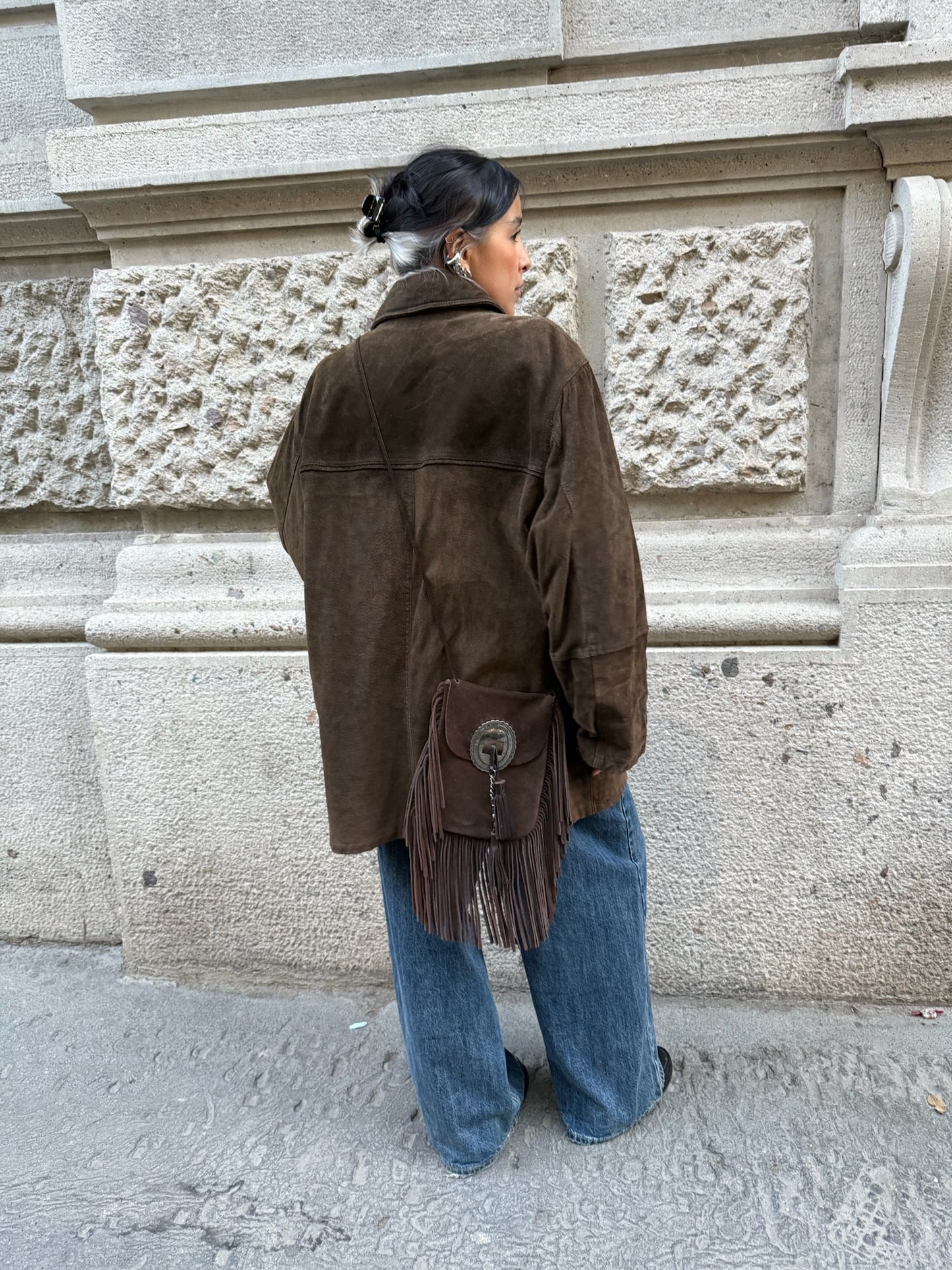 Yves Saint Laurent Vintage Suede Fringe Brown Bag