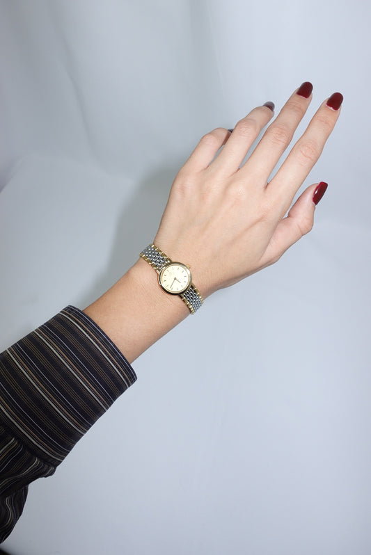 Omega Vintage De Ville Two-Tone Gold and Silver Watch with Small Dial