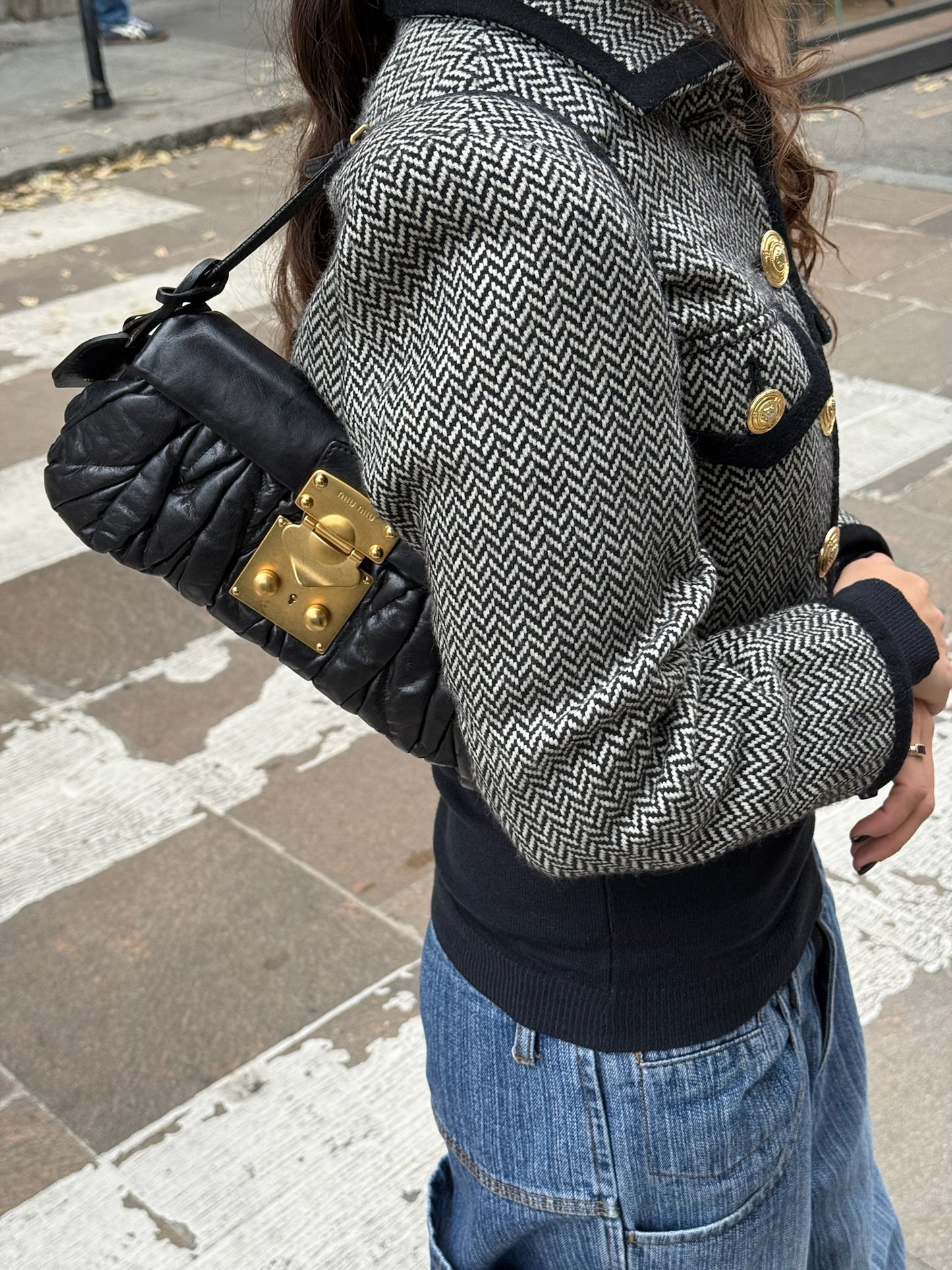 Miu Miu Black Coffer Pochette