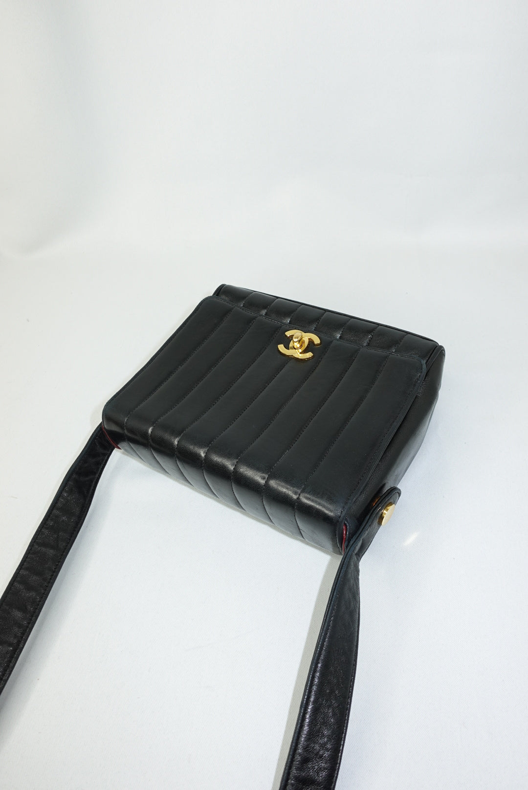 Borsa a tracolla Chanel Vintage in pelle di agnello trapuntata