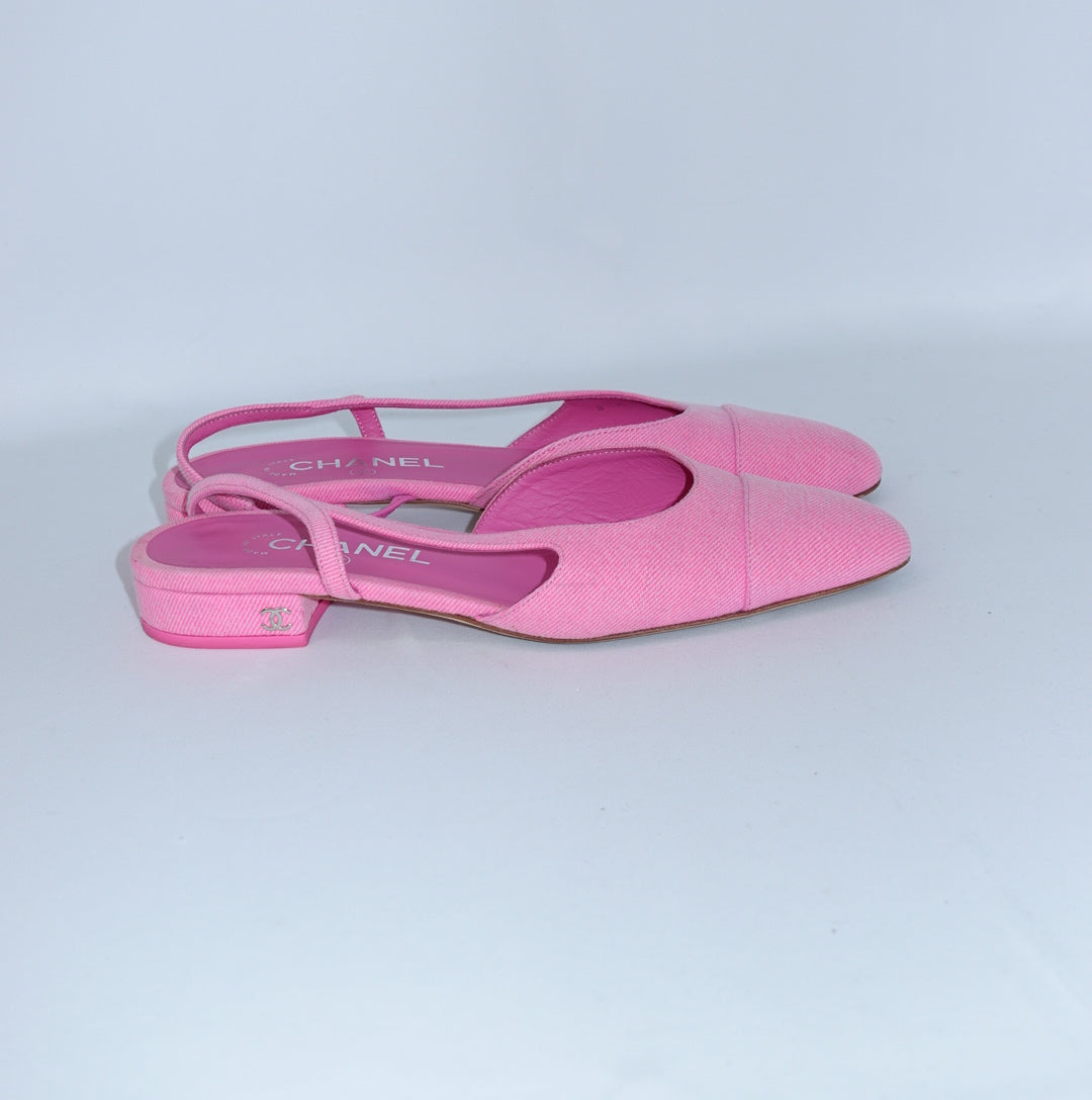 Chanel Pink Slingbacks
