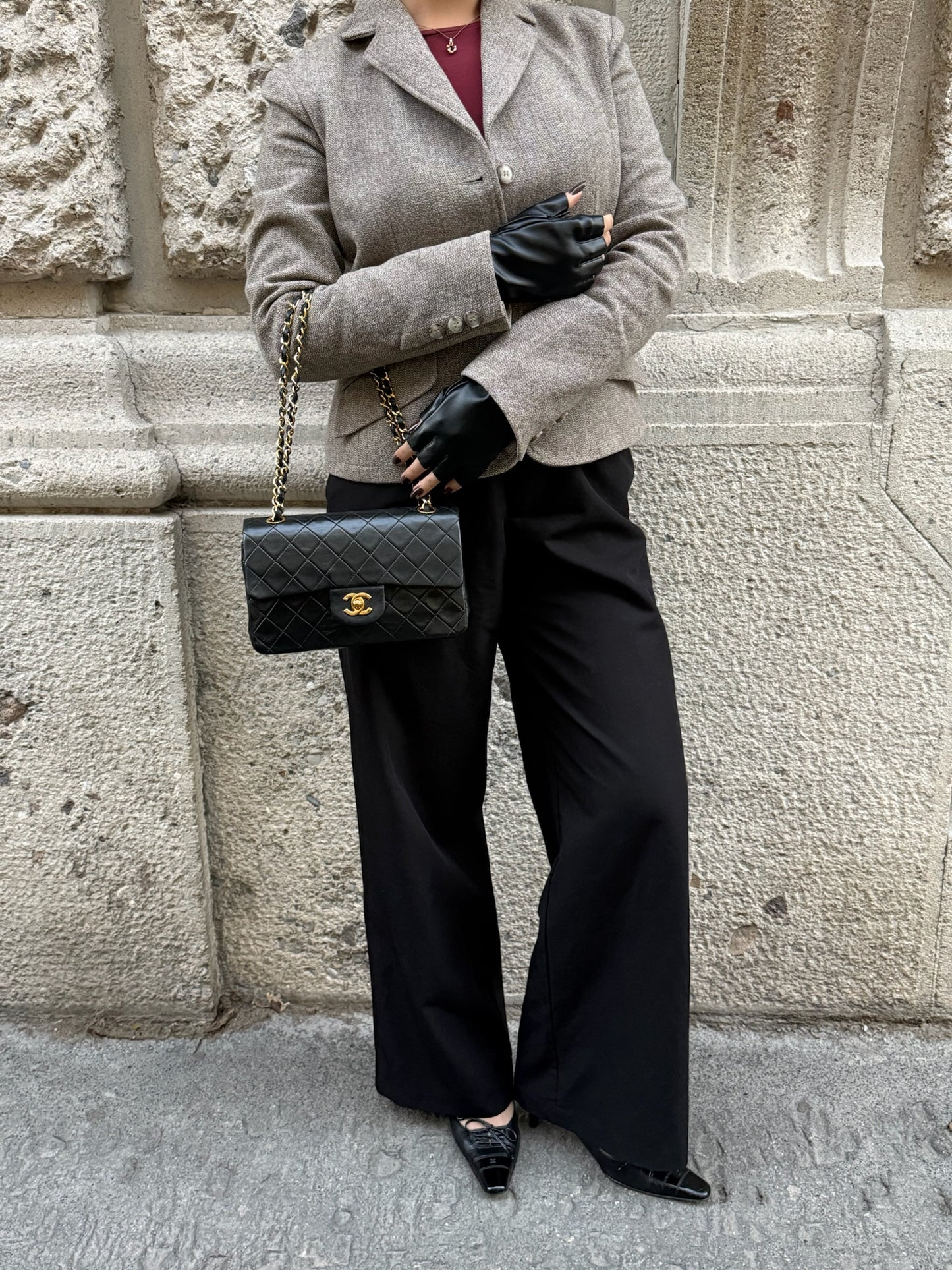 Chanel Vintage Timeless Classic 23 Double Flap Black