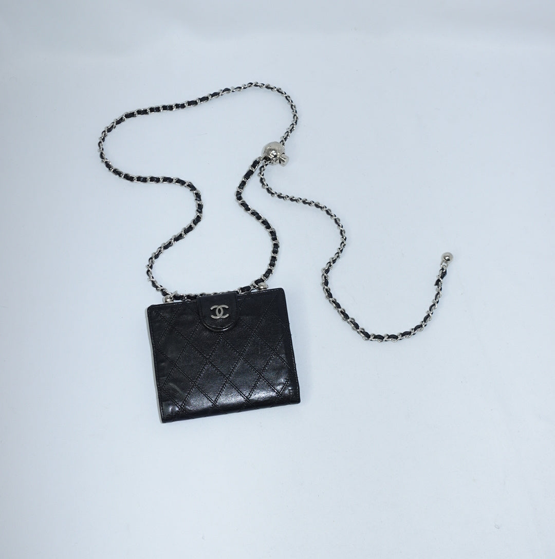 Chanel Mini Wallet with Chain Black