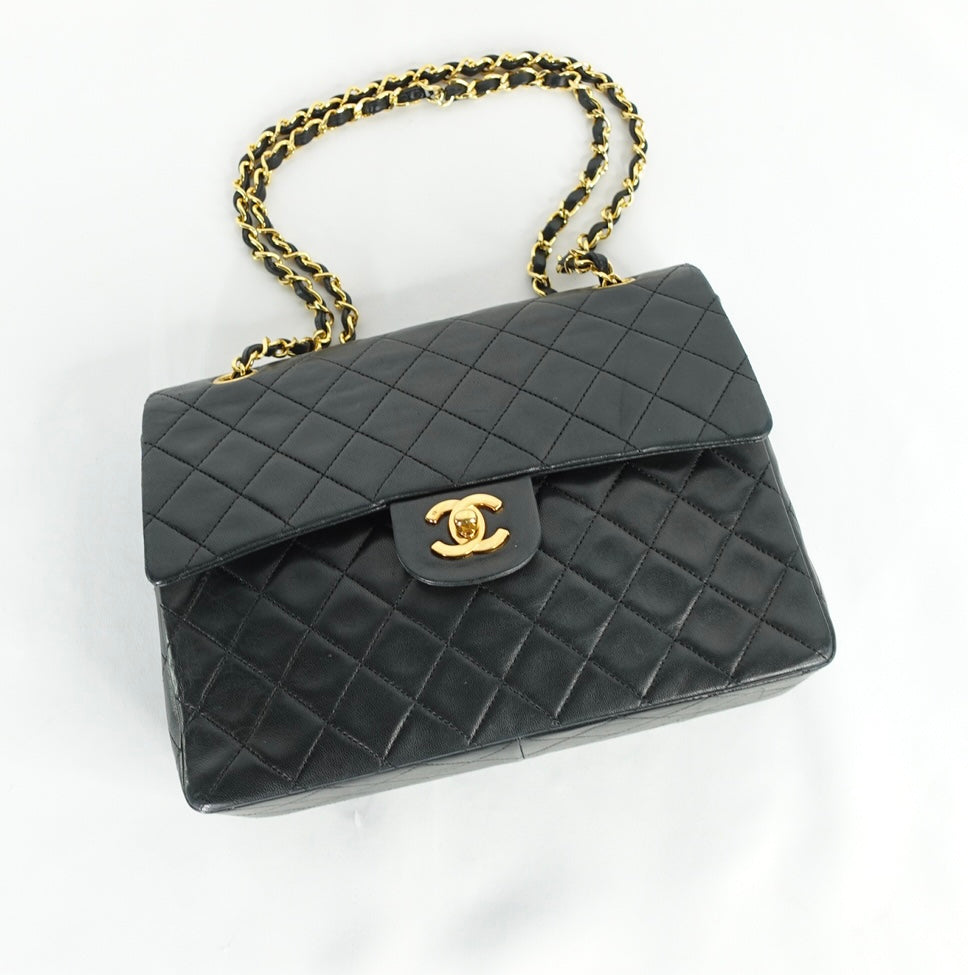 Chanel Classic Timeless 25 Double Flap Black Bag
