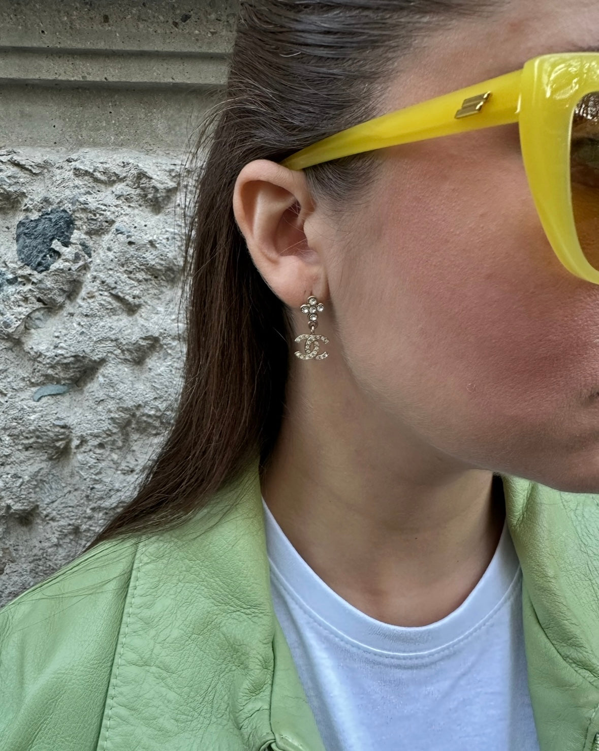 Occhiali da sole gialli Bottega Veneta