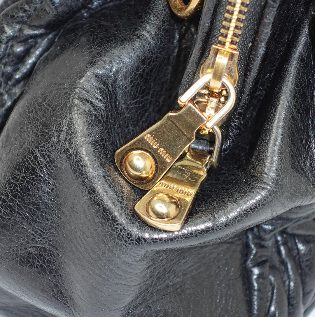 Miu Miu Matelasse Black Bag