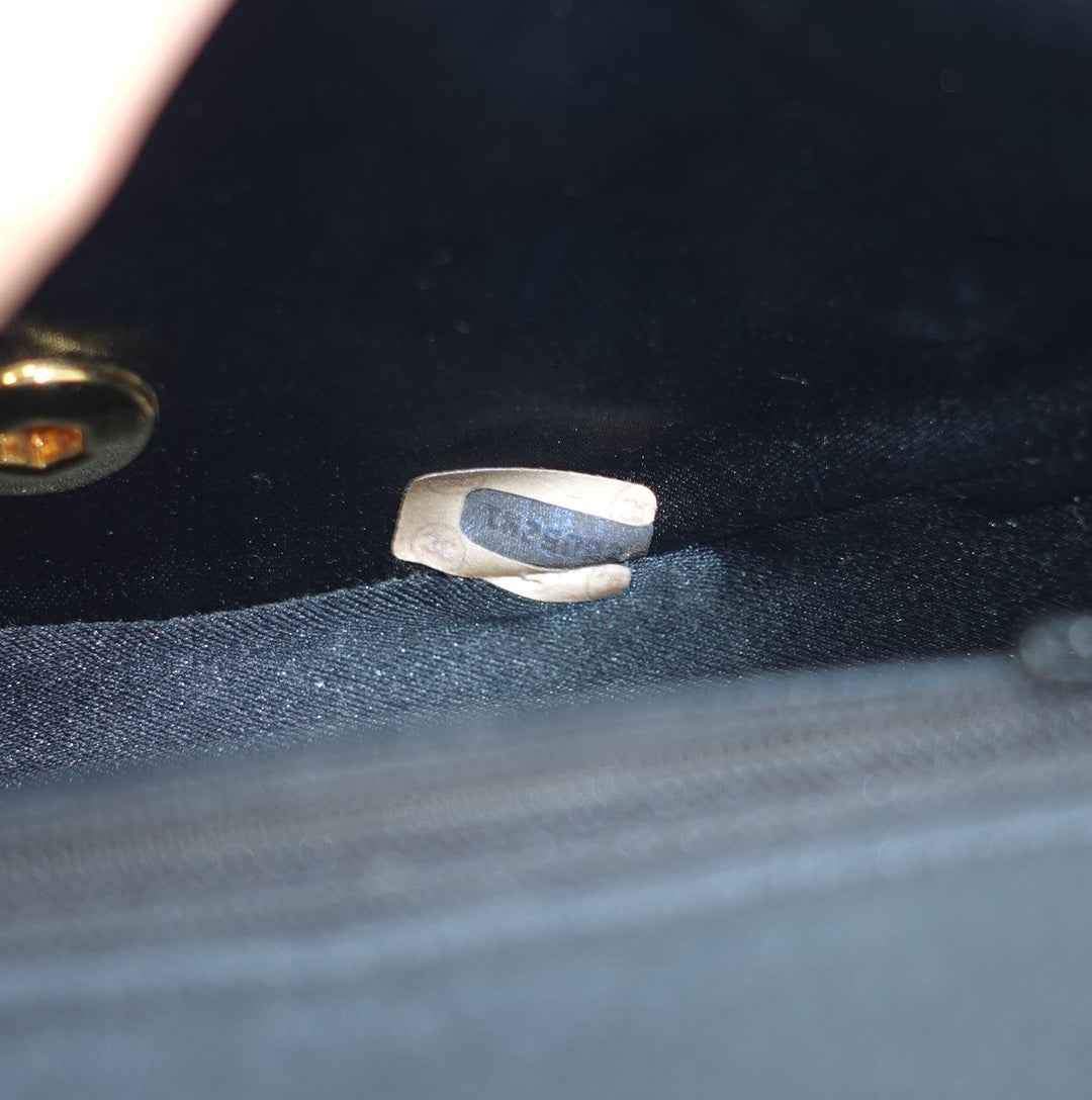 Chanel Vintage Half Moon Satin Vintage Mini Bag