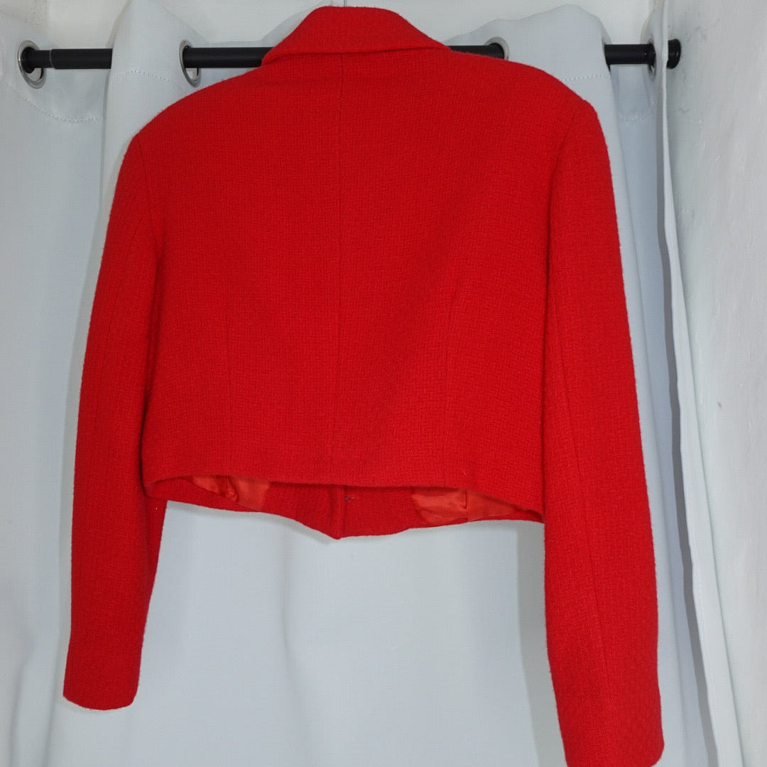 Vintage Bright Red Skirt Set