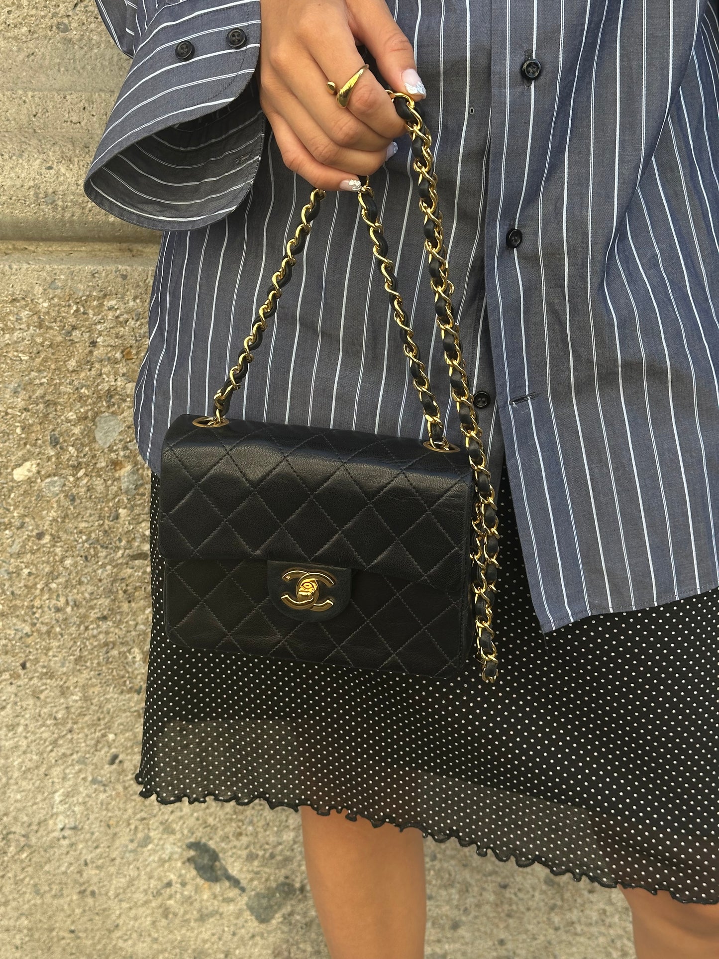 Classic Timeless Vintage Black Mini Square FULL SET