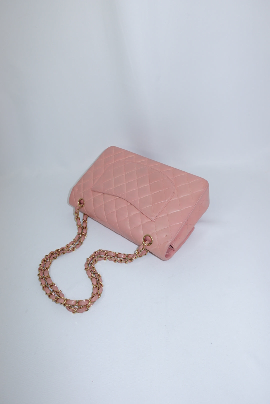 Chanel Vintage Timeless Classic 23 Double Flap Bubblegum Pink