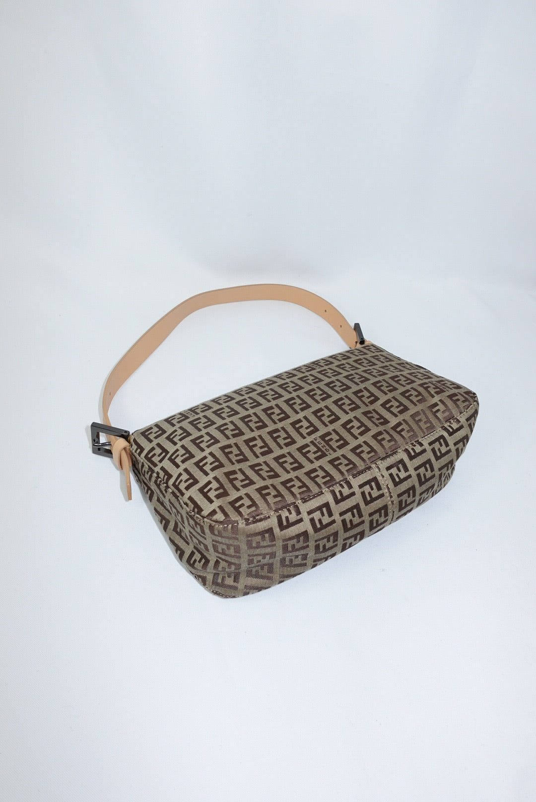 Fendi Vintage Baguette with FF Zucchini Brown Canvas