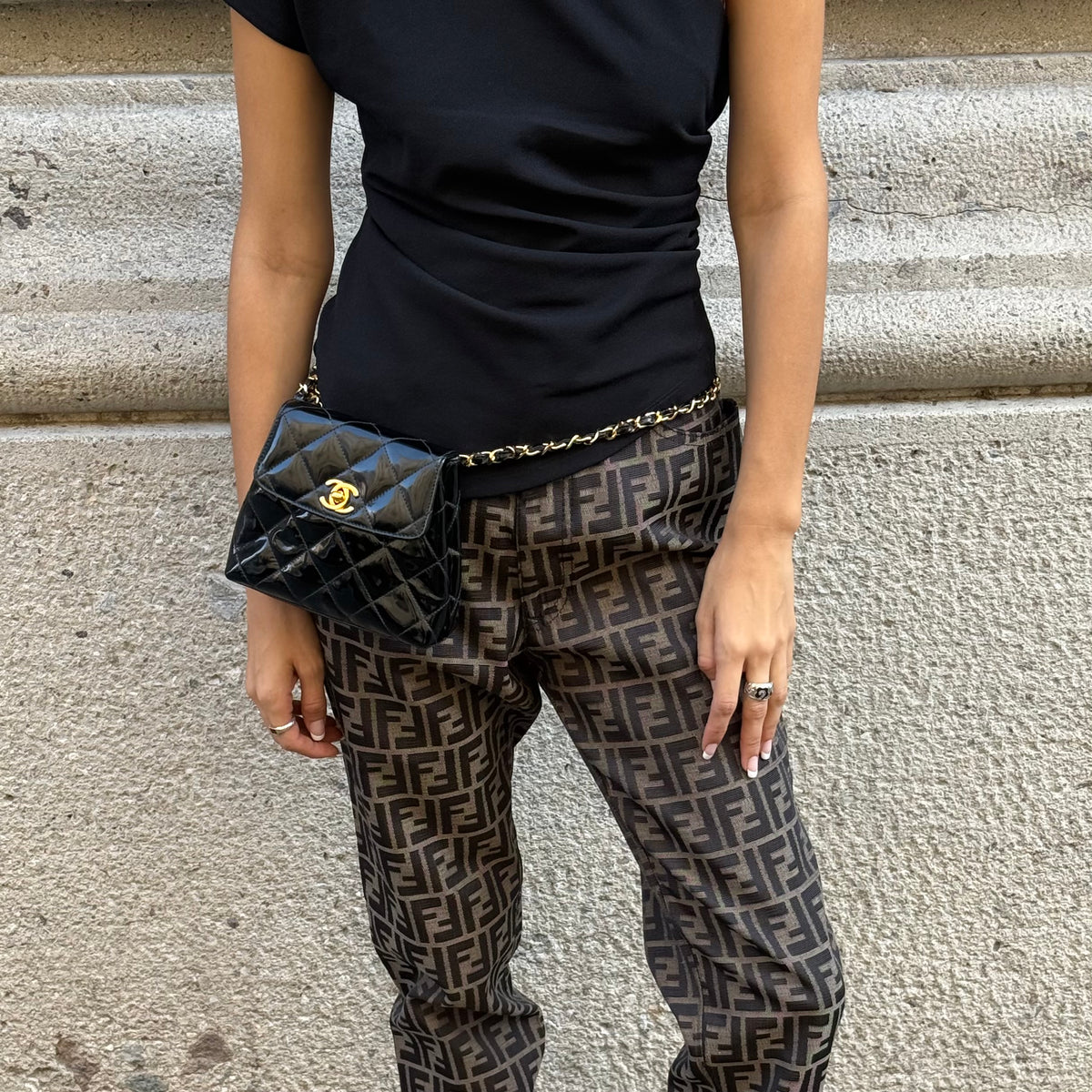Chanel Bum Rare Diamond Quilted Belt Bag