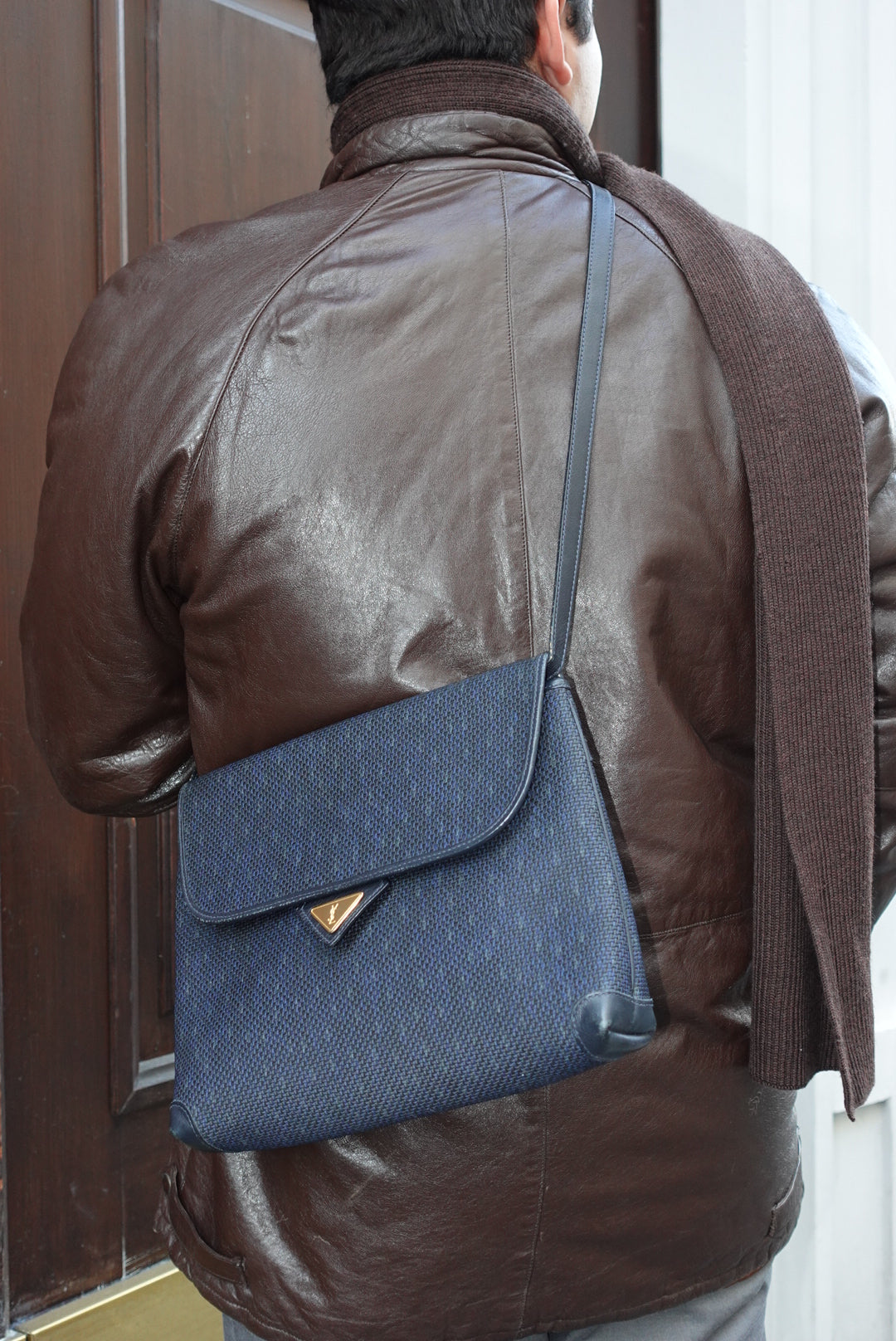 Yves Saint Laurent Vintage Navy Crossbody Bag