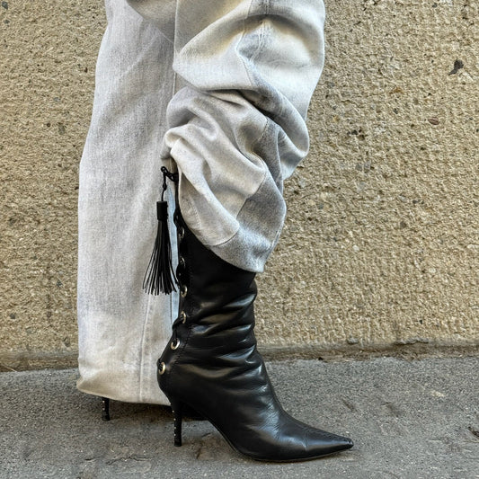 Vintage Yves Saint Laurent Laceup Boots