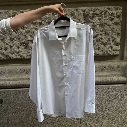 Vintage YSL White Shirt Logo Pocket Classic Style