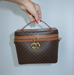 Vintage Celine Macadam Canvas Vanity Bag