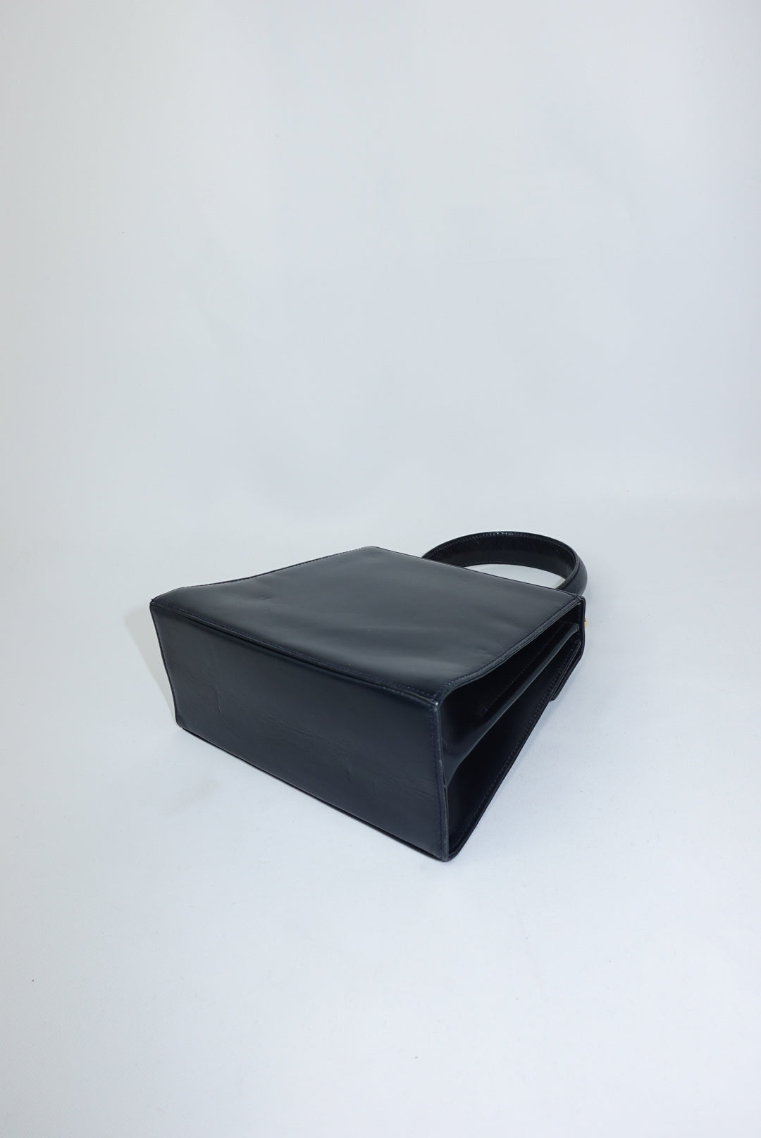 Ferragamo Vintage Navy Iconic Top Handle Bag