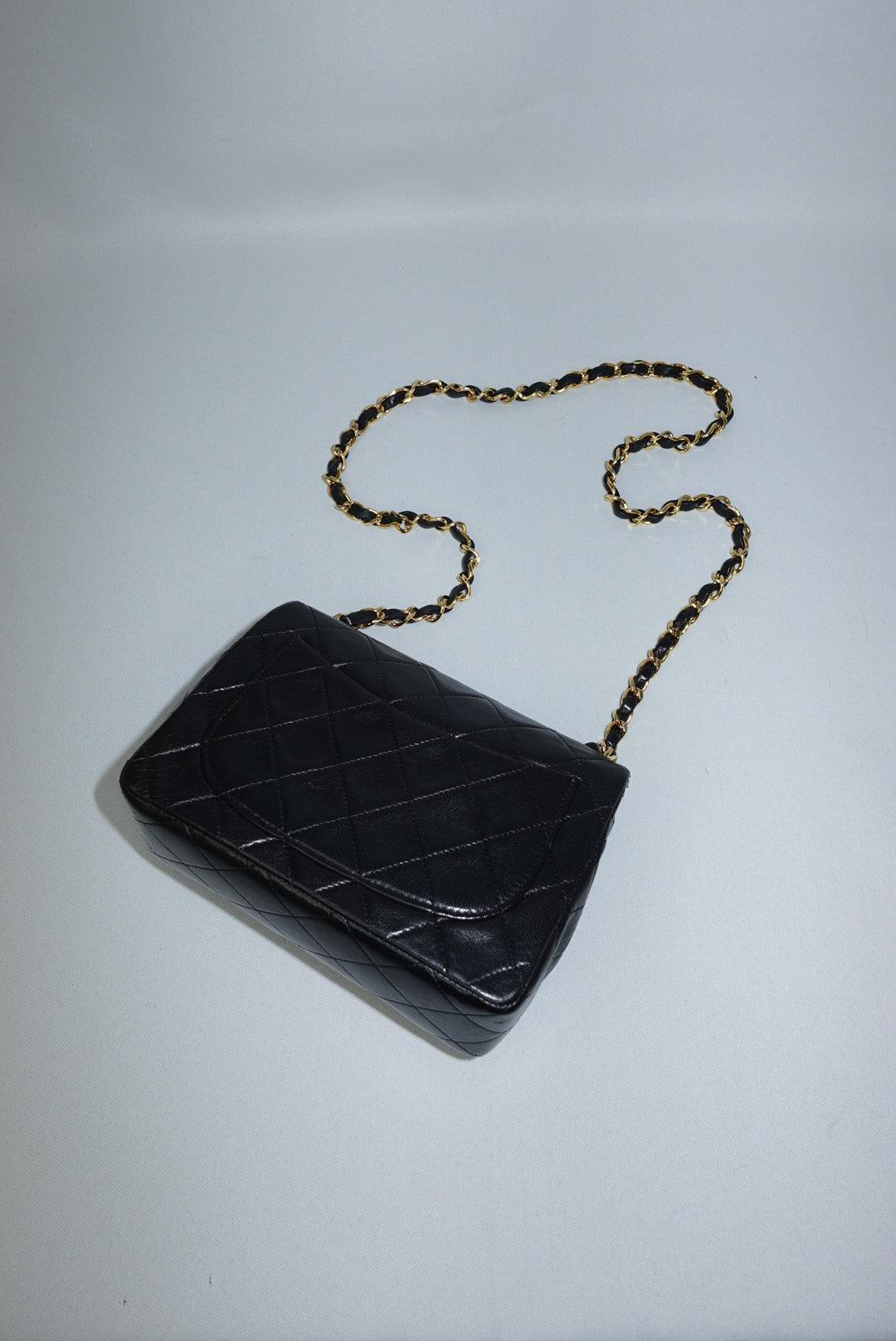 Chanel Classic Timeless Mini Square Bag in Black Quilted Lambskin – Full Set