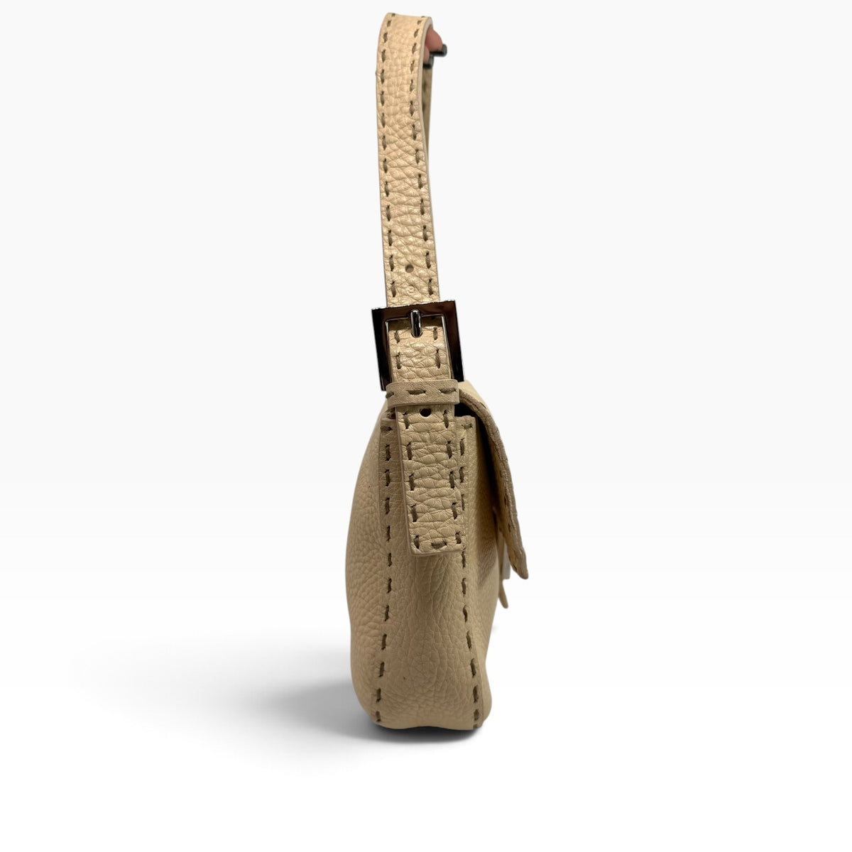 Fendi Butter Yellow Leather Baguette Designer Bag
