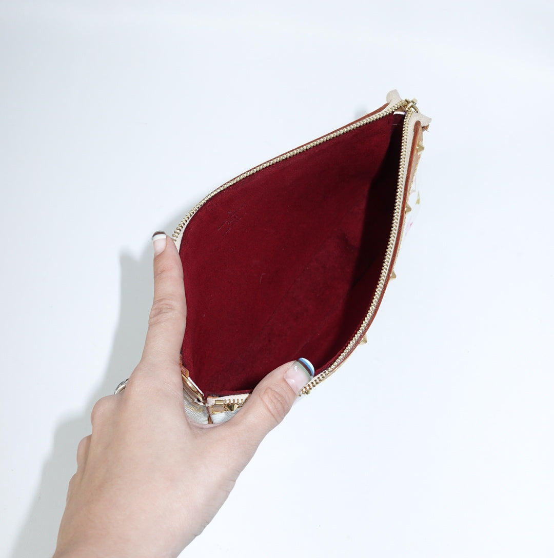 Louis Vuitton Murakami Pochette White Monogram Canvas
