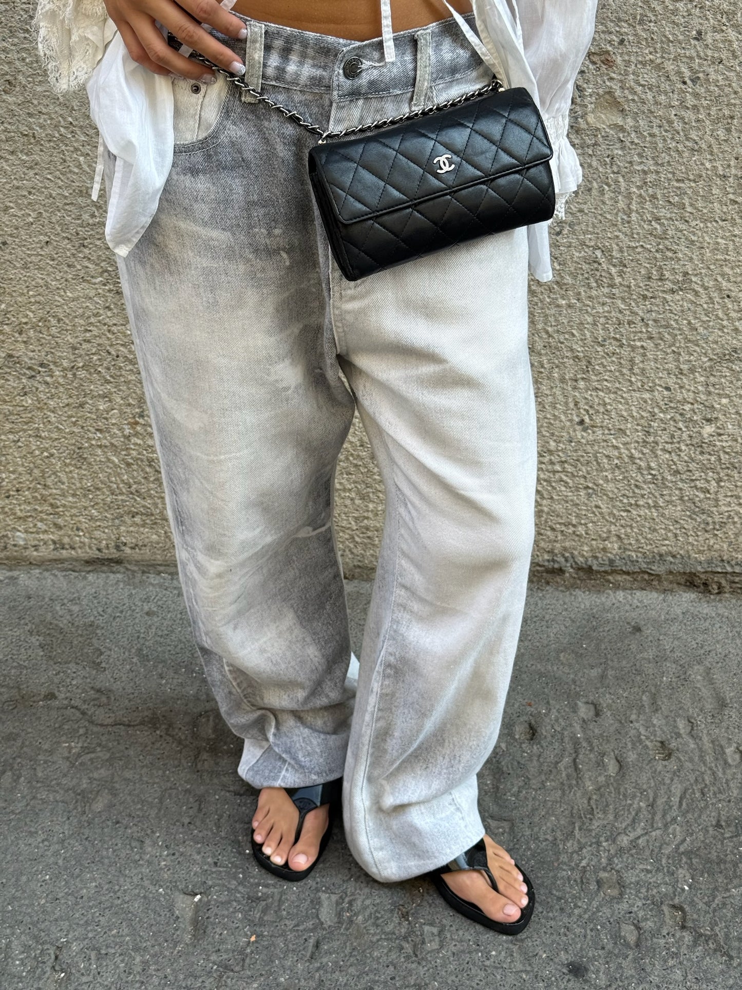 Chanel Black Patent Leather Vintage Sandals