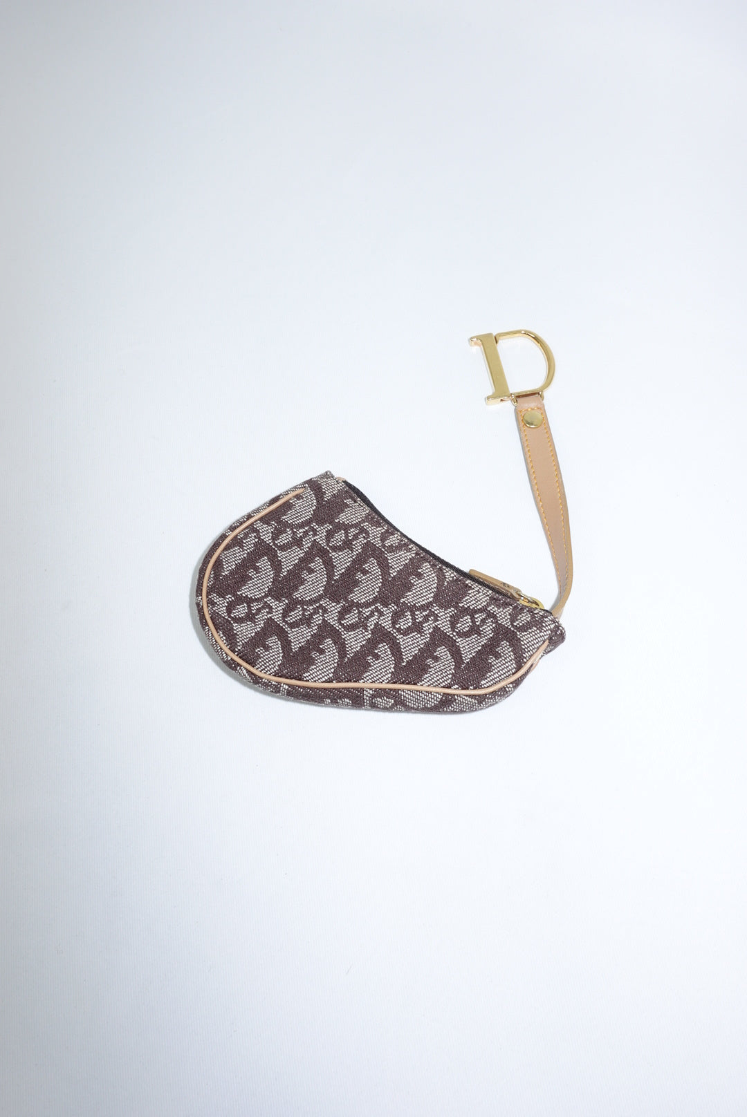 Christian Dior Brown Canvas Monogram Vintage Coinholder