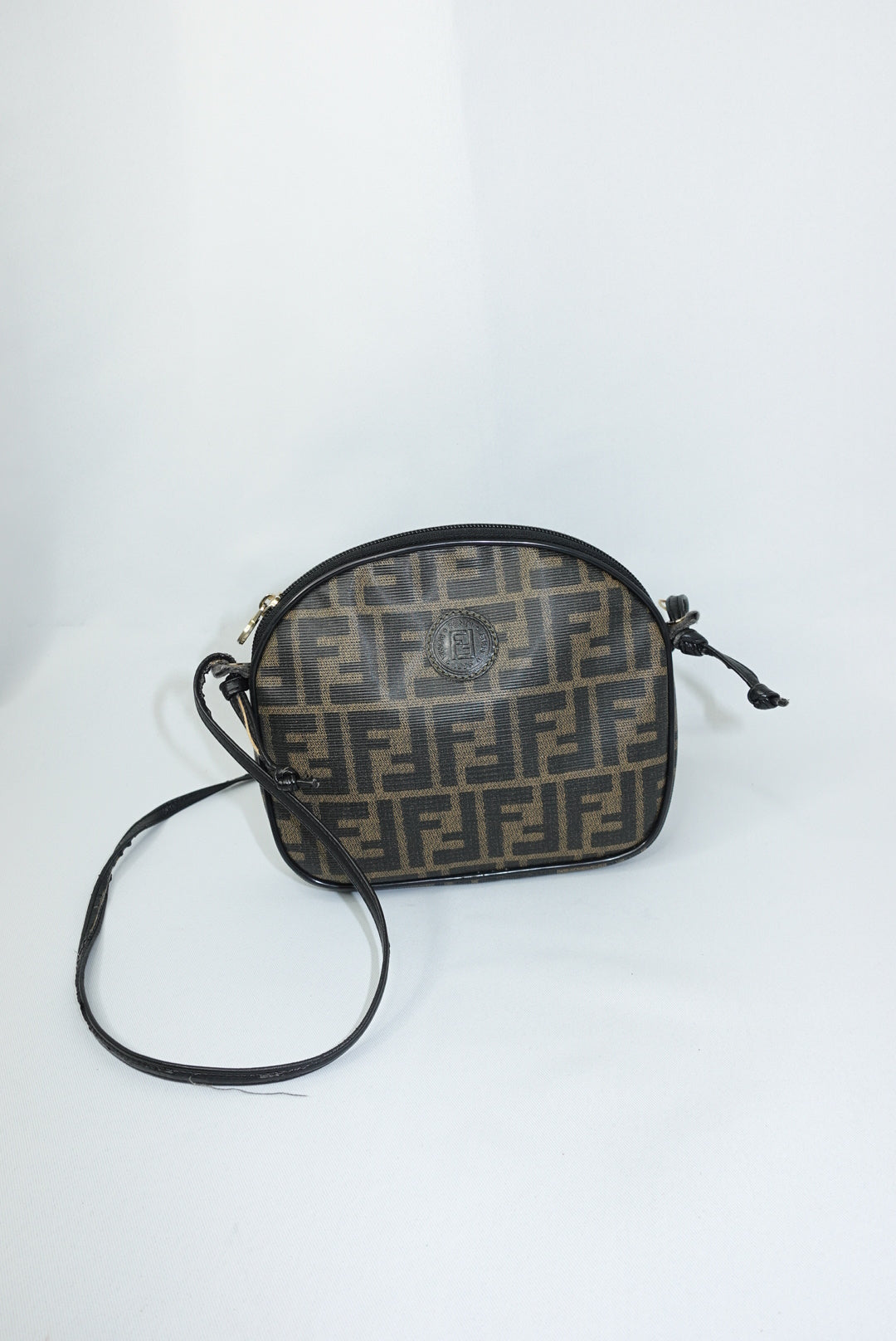 fendi zucca monogram vintage crossbody bag