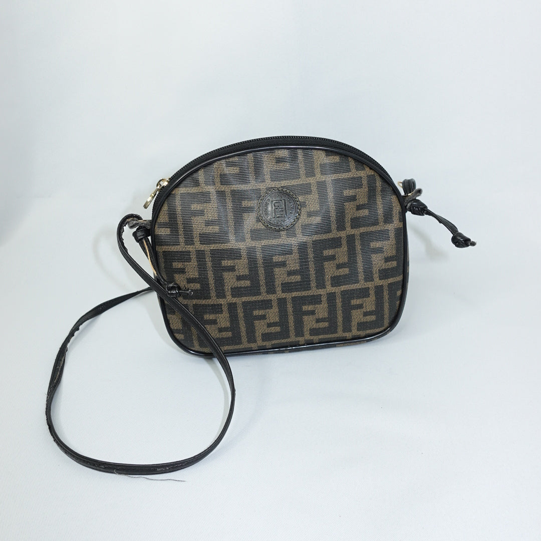 fendi zucca monogram vintage crossbody bag