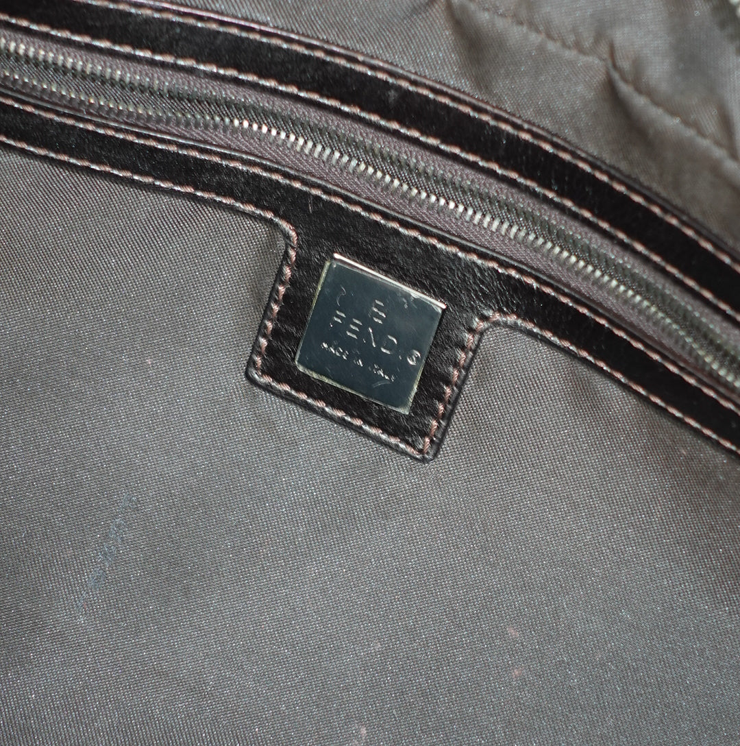 Fendi Bassotto Zucca Brown Bag