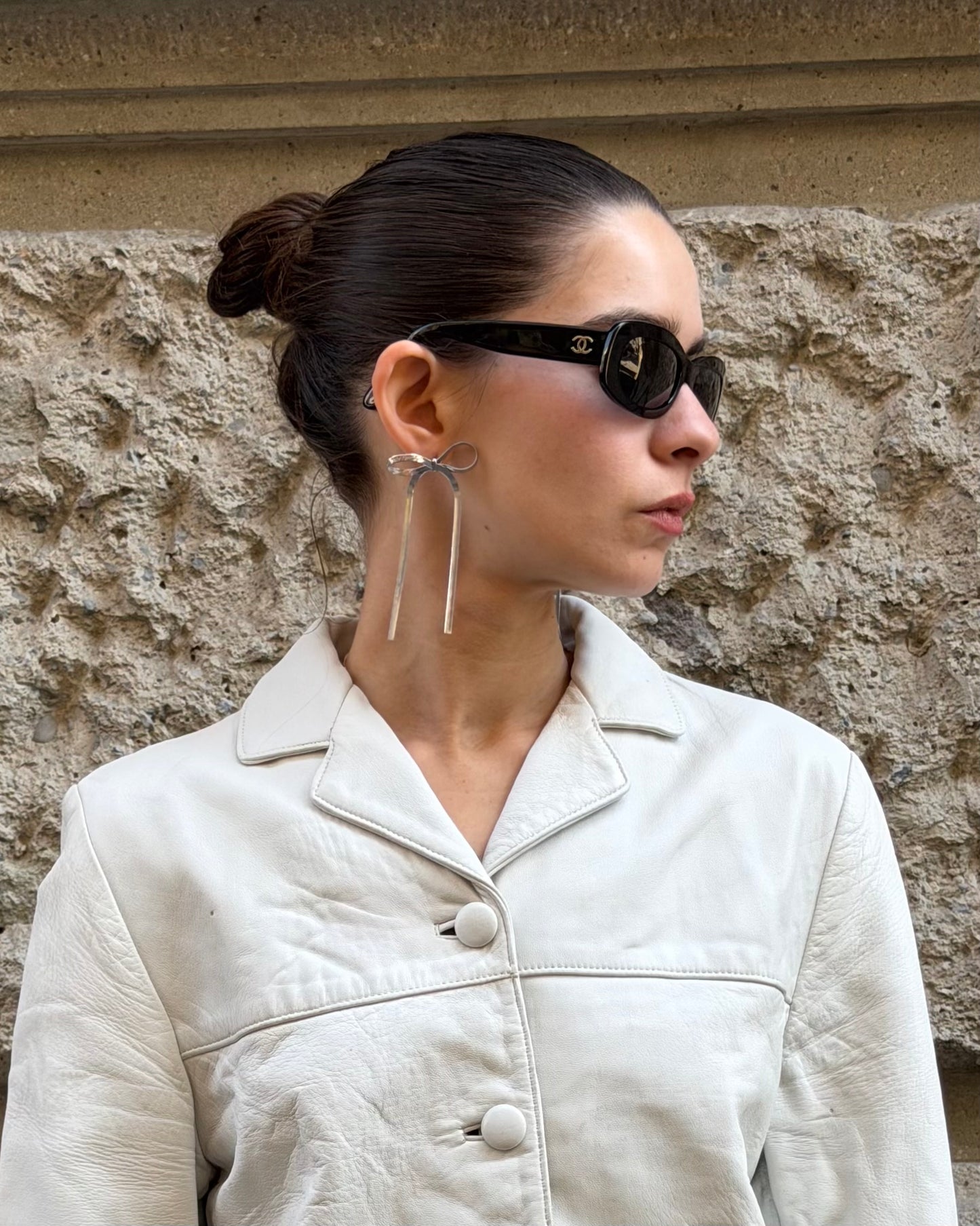 Chanel Camelia Black Sunglasses