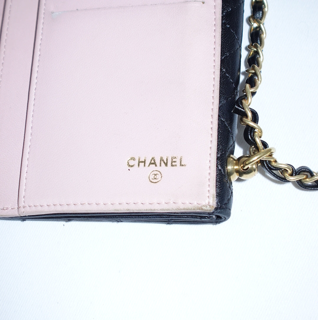 Chanel Black Wallet w/Chain