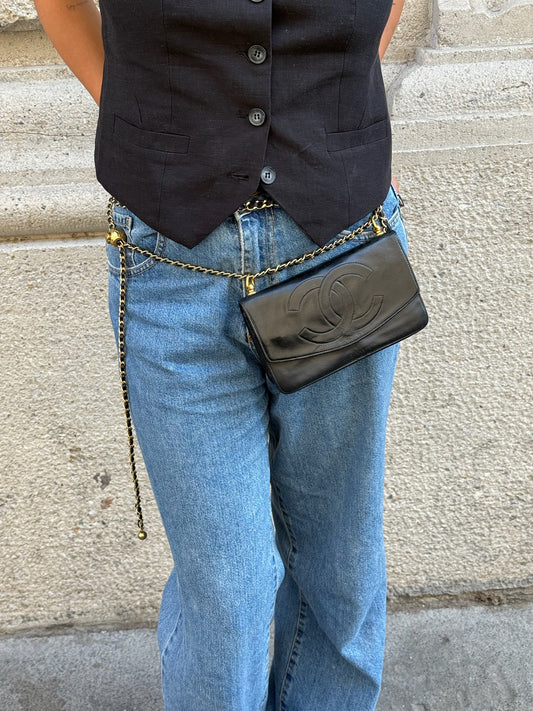 Re-Worked Chanel CC Flap Vintage W.O.C Lambskin
