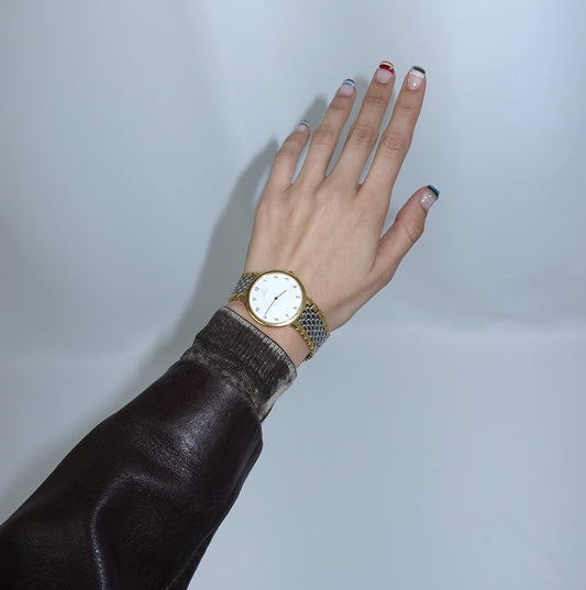 Omega DeVille Vintage Two Tone Watch Classic Elegant Design