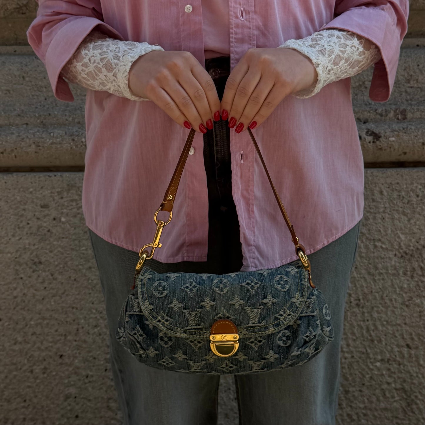 Louis Vuitton Denim Pleaty Mini Bag