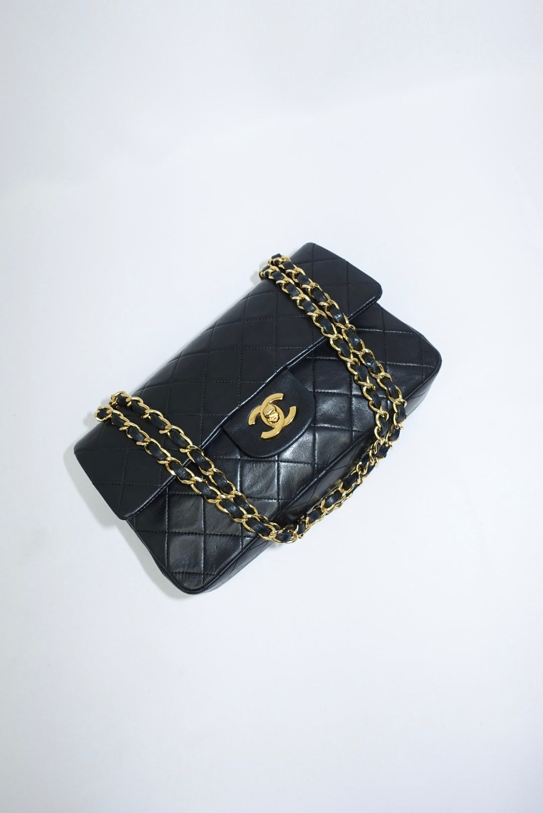 Chanel Vintage Timeless Classic 23 Double Flap Black