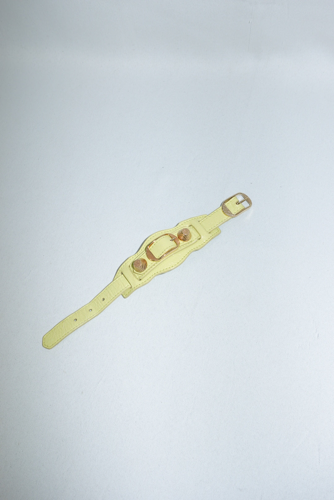 Balenciaga Giant 12 studded bracelet in soft yellow leather
