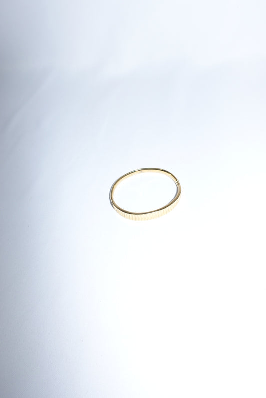 Stainless Steel Gold Toned Thin Bangle