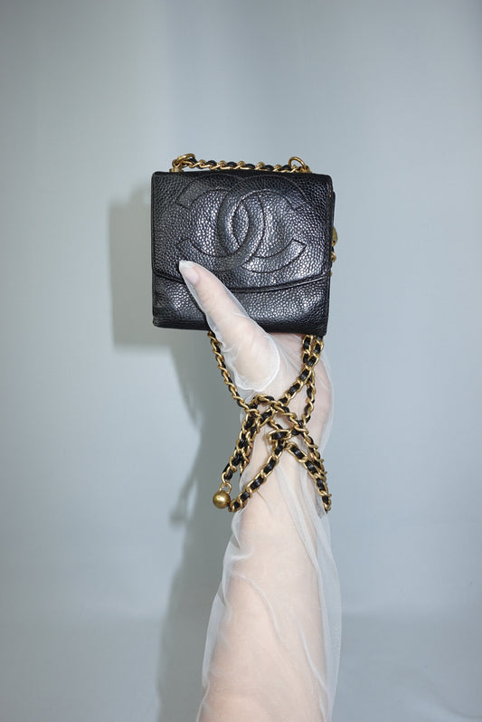 Chanel Re-Worked Vintage Mini Wallet w/ Chain