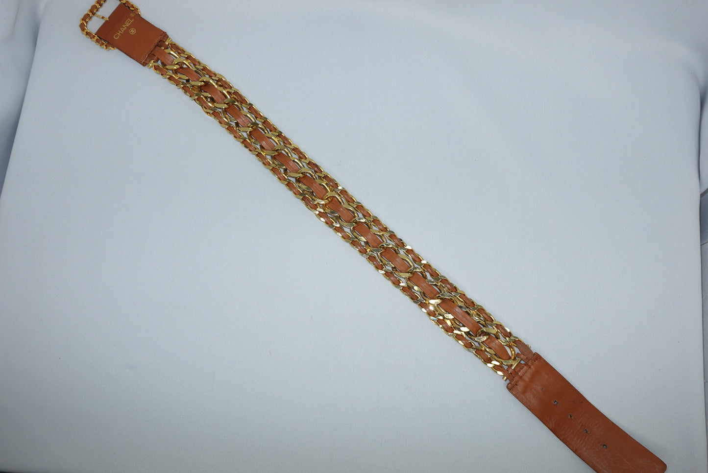 Chanel Camel CC logo Chain Belt