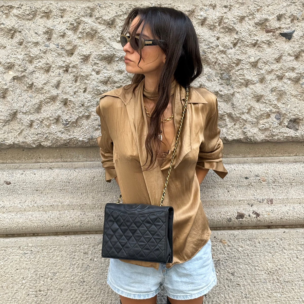 Chanel Camera Bag Top Embossed Logo